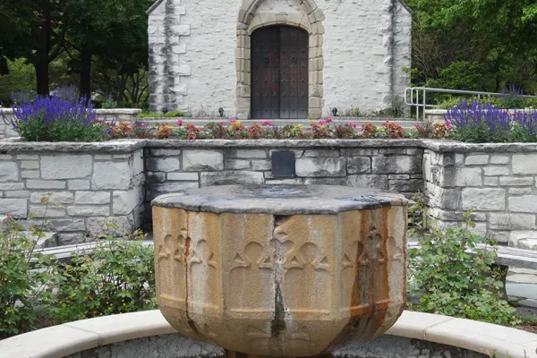 St. Joan of Arch Chapel and fountain