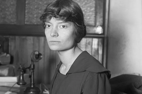 Dorothy Day, American journalist, social activist and Catholic convert.
